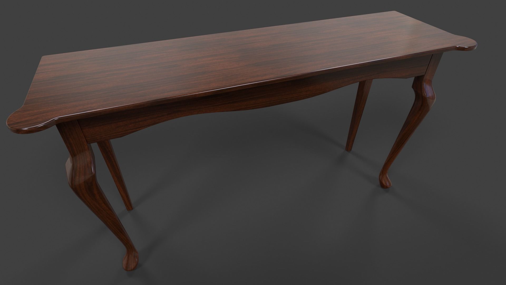 Hall Table - Low Poly Low-poly 3D model_2