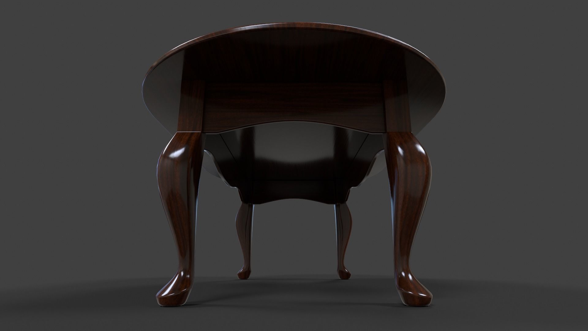 Oval Cofee Table - Low Poly Low-poly 3D model_10