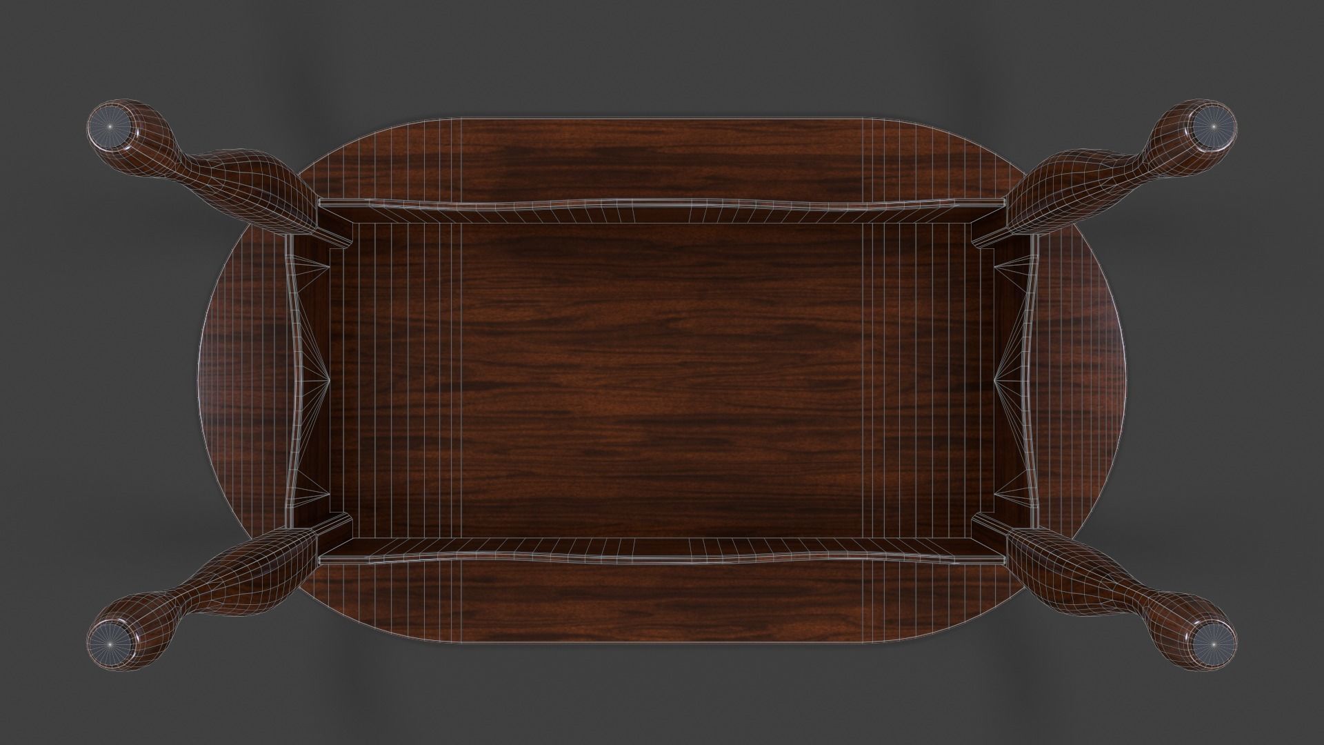 Oval Cofee Table - Low Poly Low-poly 3D model_15