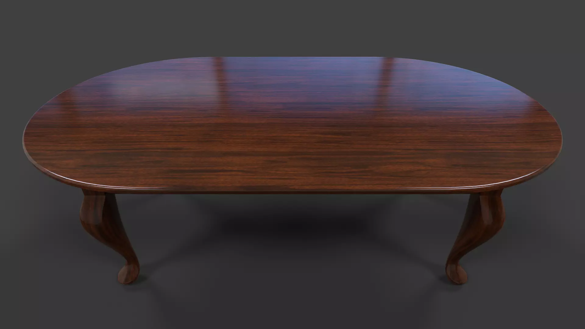 Oval Cofee Table - Low Poly Low-poly 3D model_0