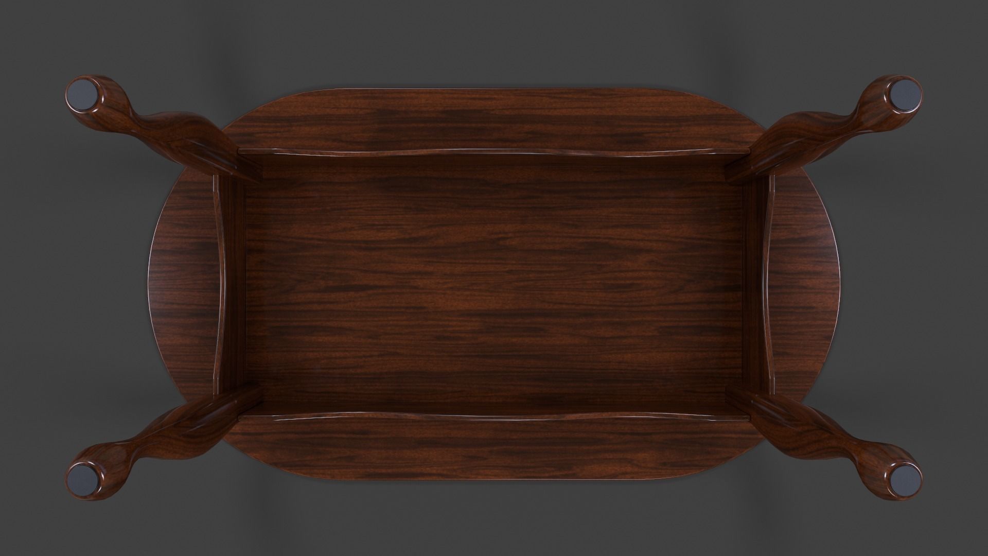 Oval Cofee Table - Low Poly Low-poly 3D model_14