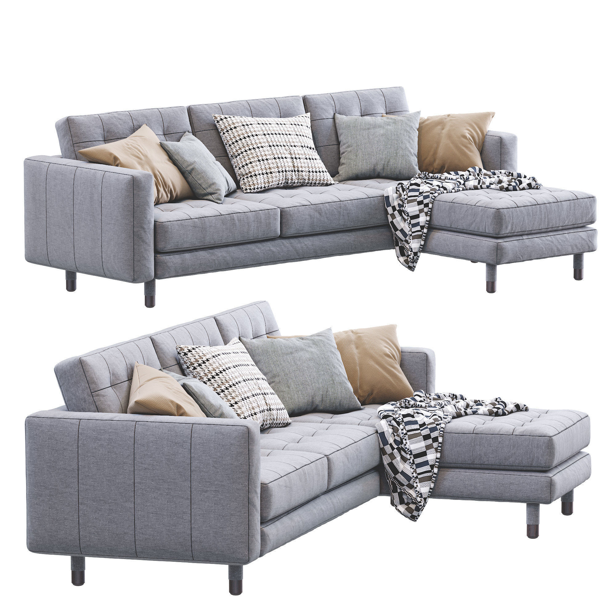 Sofa Landskrona By Ikea 3D model_5