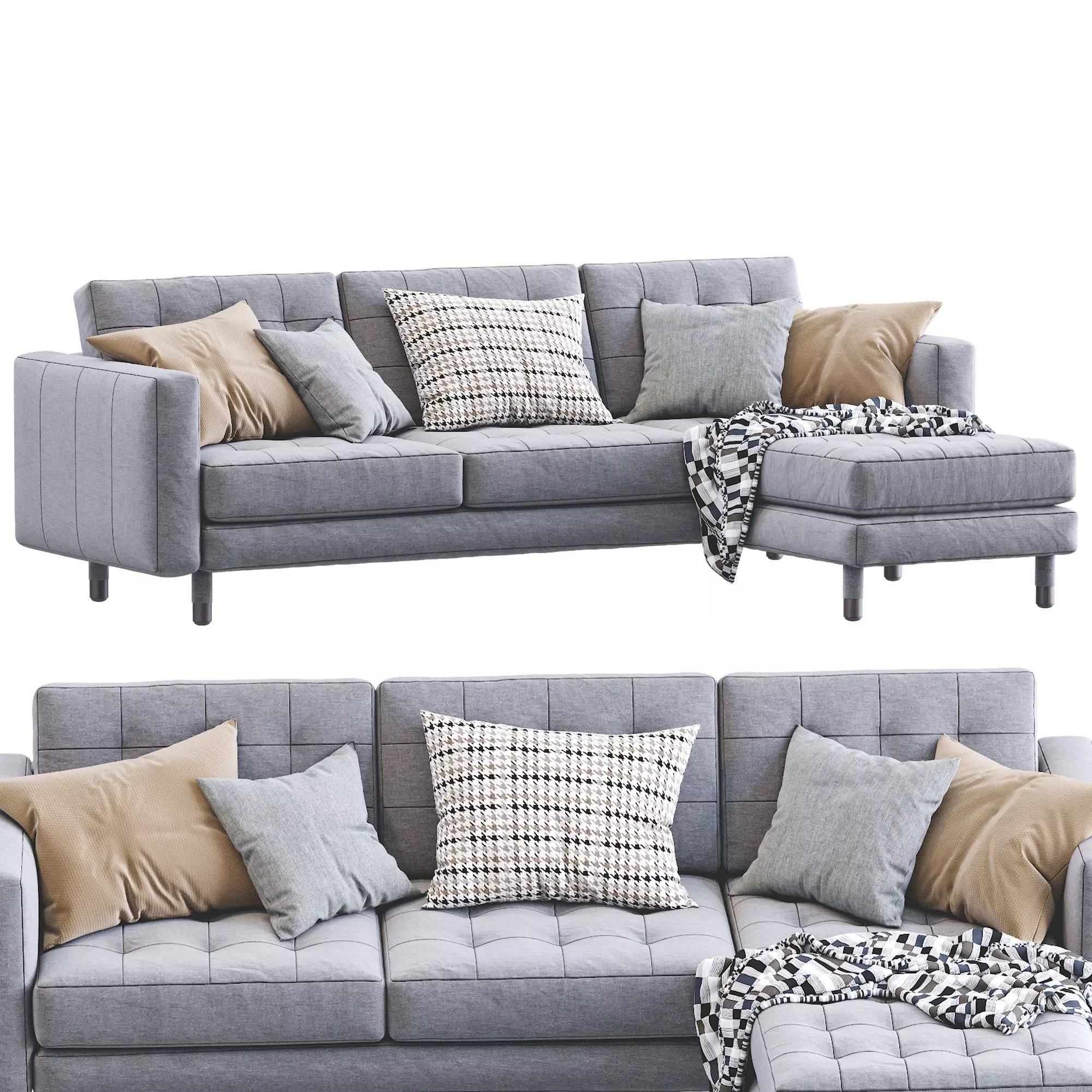 Sofa Landskrona By Ikea 3D model_0