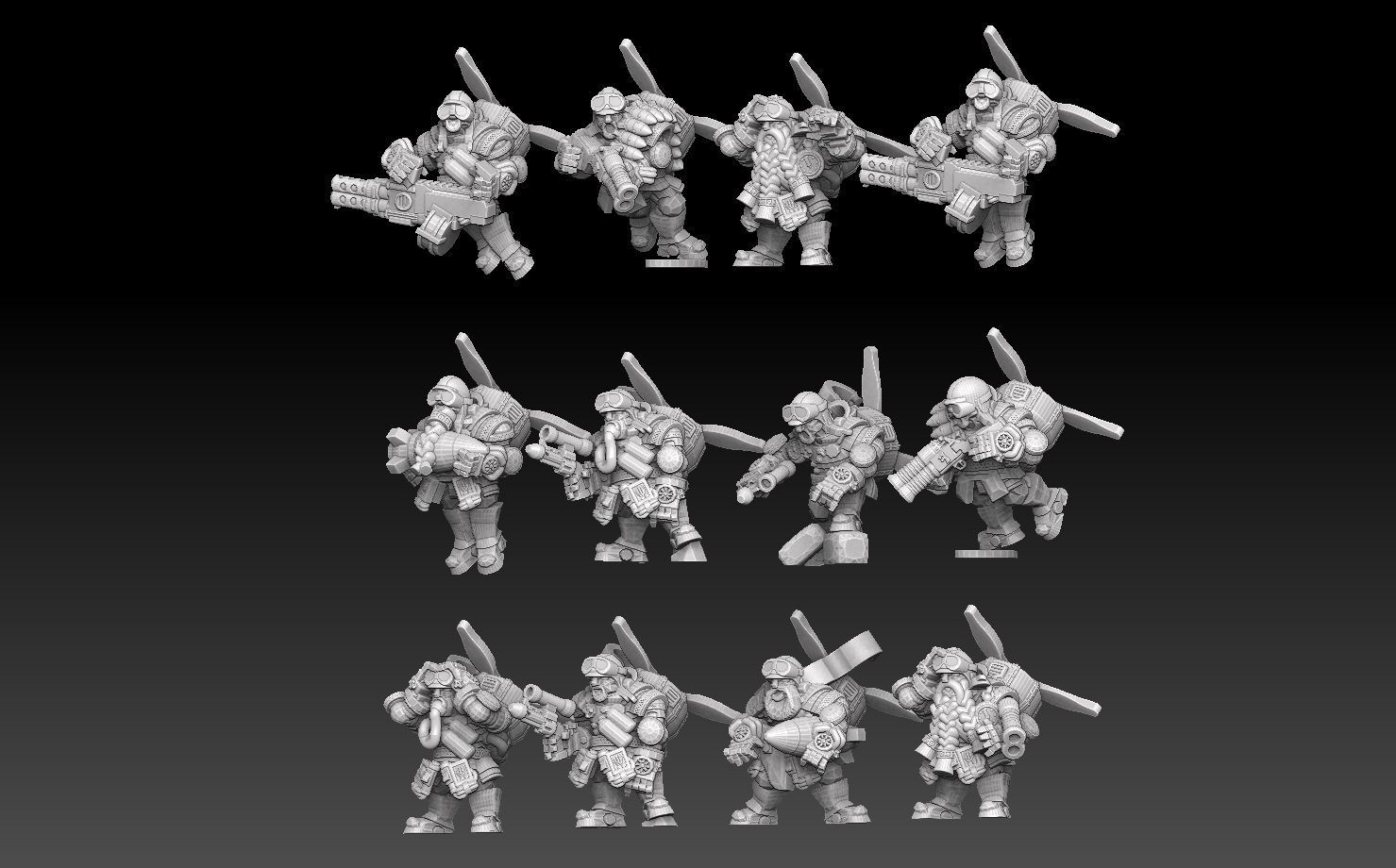 Space Dwarf Aviators ROYALTY FREE VERSION 3D print model_3