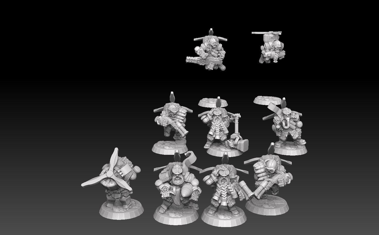 Space Dwarf Aviators ROYALTY FREE VERSION 3D print model_6