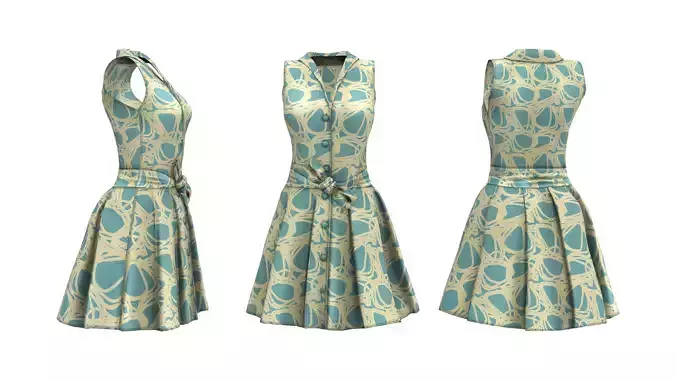 Shirt Dress Low-poly 3D model