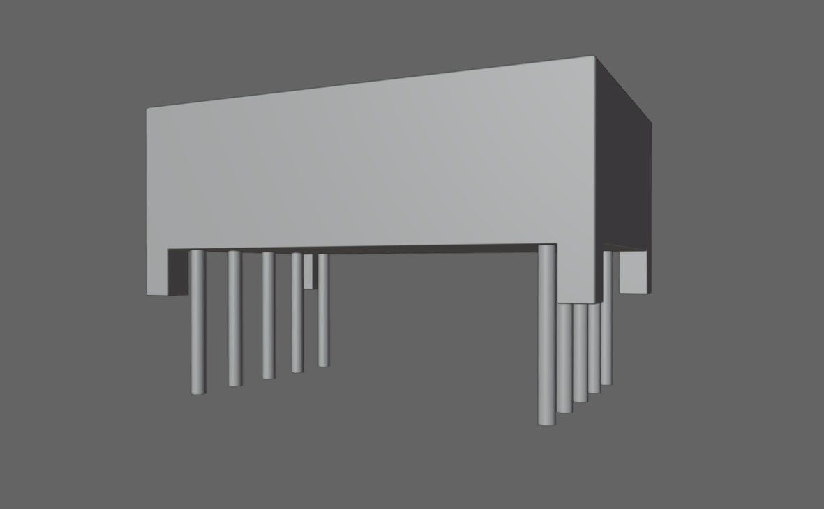 Display 7 segments - Electronics Parts Low-poly 3D model_14