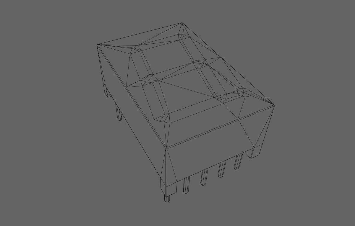 Display 7 segments - Electronics Parts Low-poly 3D model_15