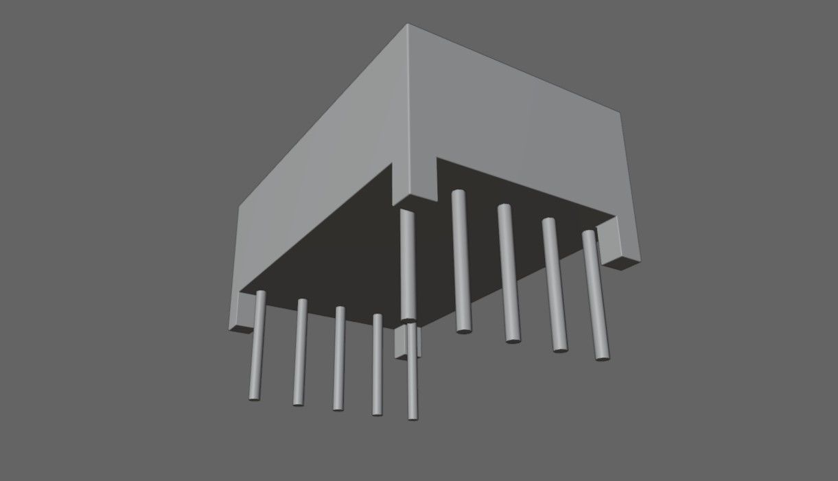 Display 7 segments - Electronics Parts Low-poly 3D model_13