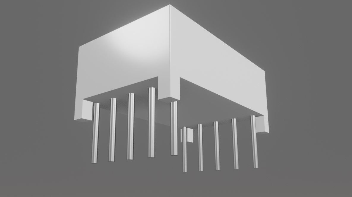 Display 7 segments - Electronics Parts Low-poly 3D model_11