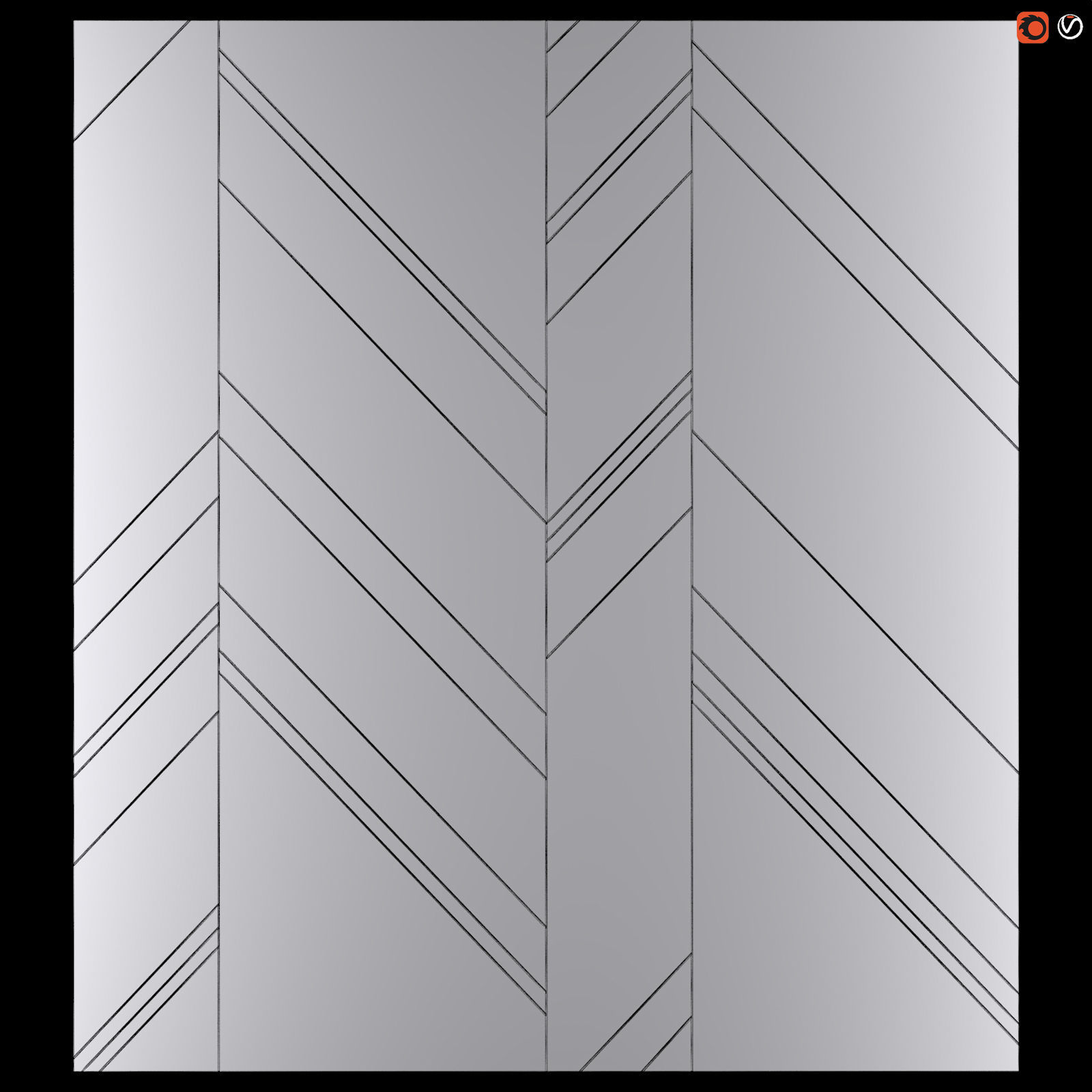 Decor wood Panel 28 3D model_1