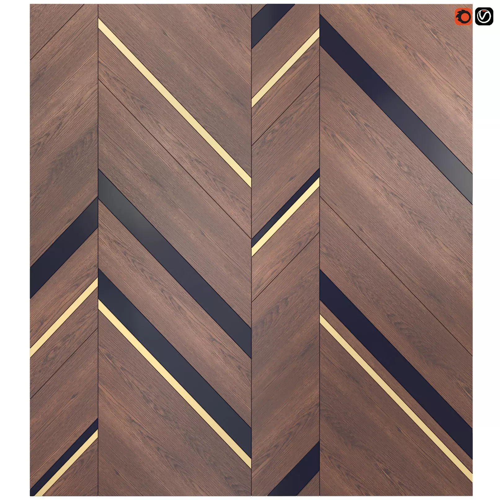Decor wood Panel 28 3D model_0