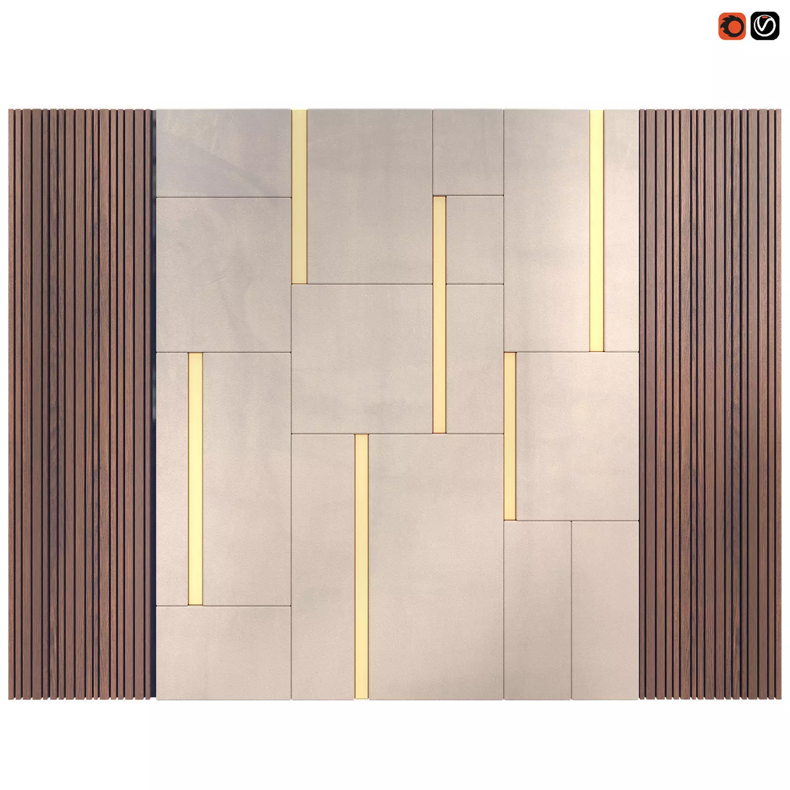 Decor wood Panel 30 3D model_0