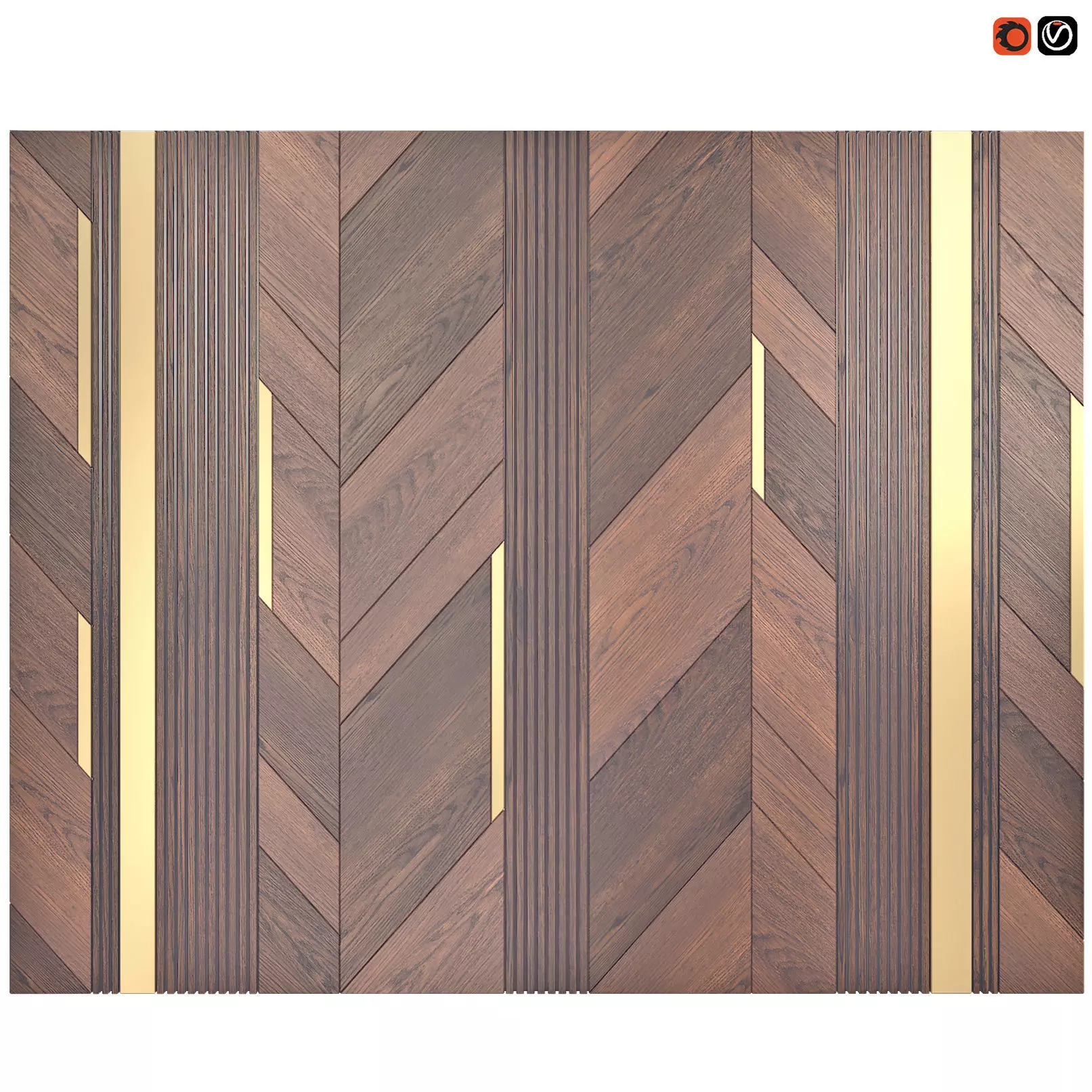 Decor wood Panel 31 3D model_0