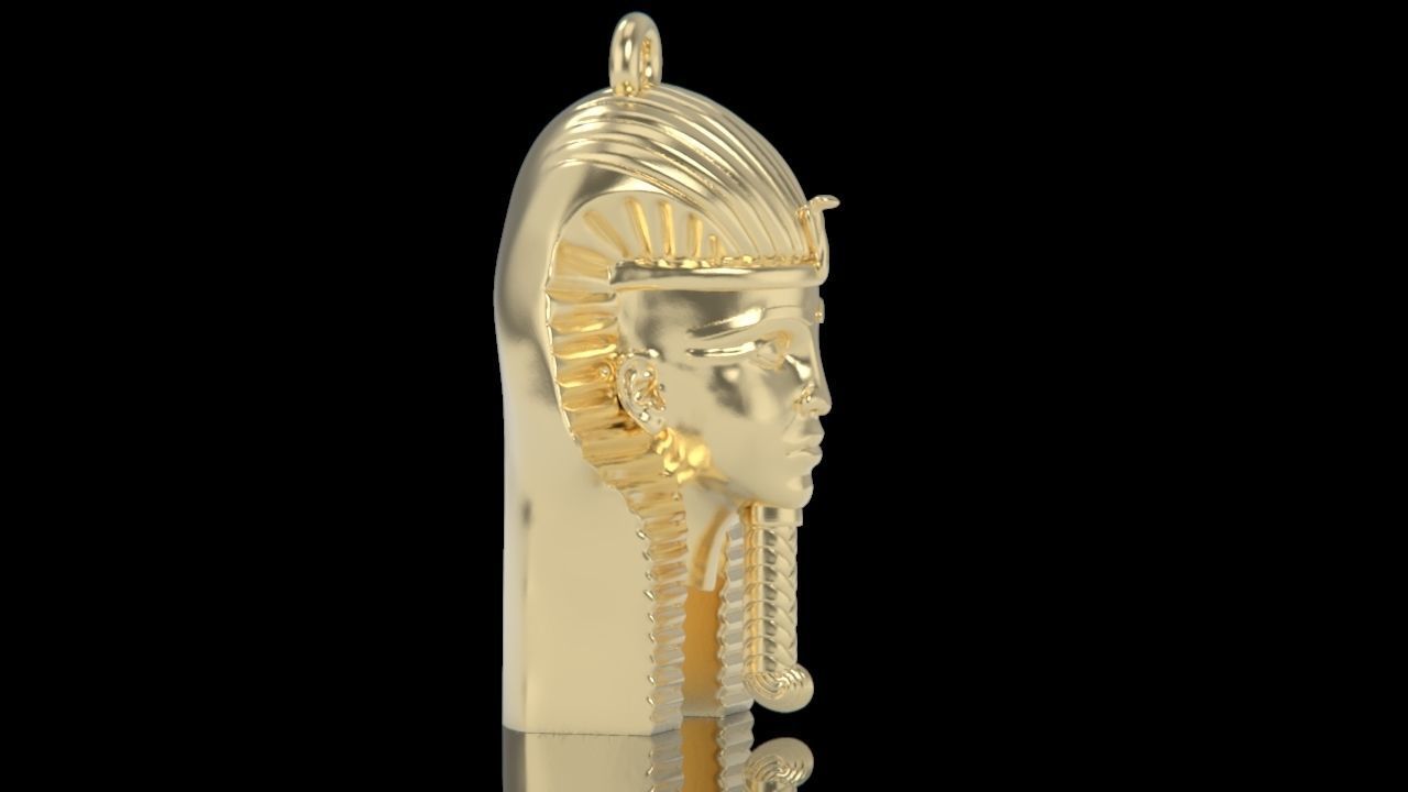 pendant Tutankhamon pharaoh Egypt 2181 3D print model_3