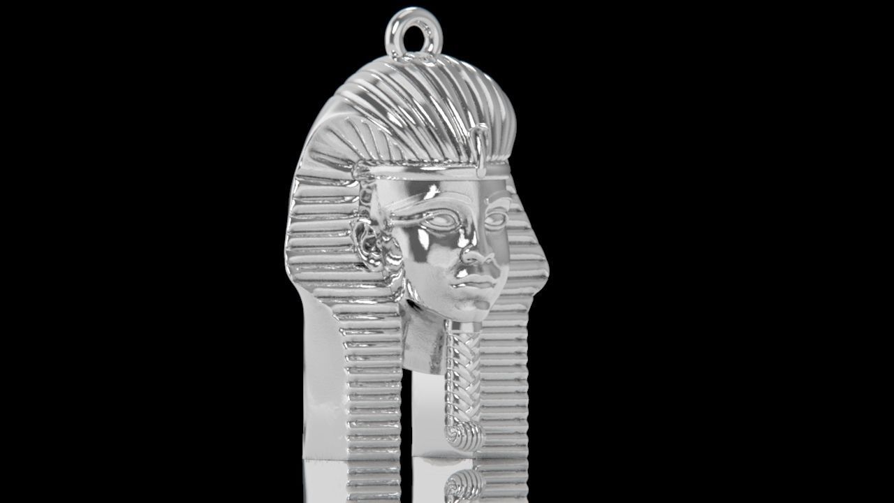 pendant Tutankhamon pharaoh Egypt 2181 3D print model_7