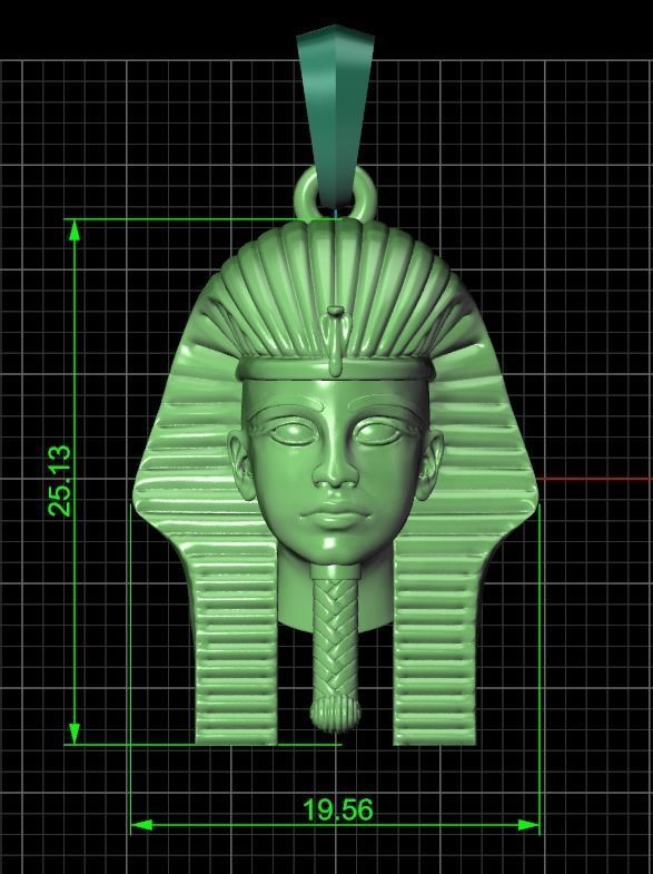 pendant Tutankhamon pharaoh Egypt 2181 3D print model_2