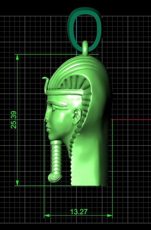 pendant Tutankhamon pharaoh Egypt 2181 3D print model_13