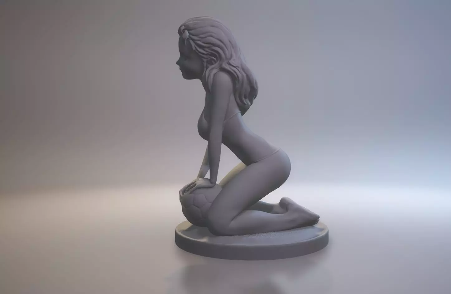 SOCCER GIRL 3D print model_0