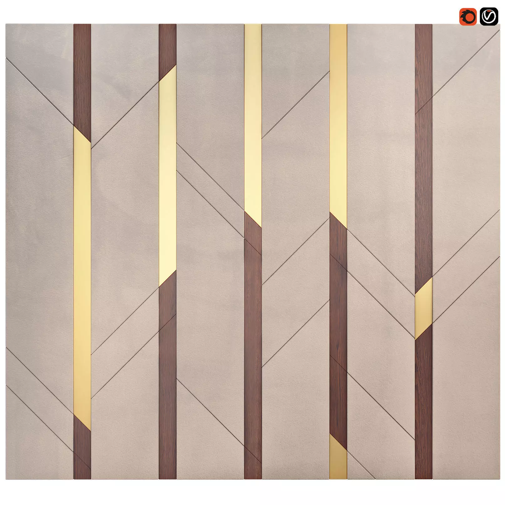 Decor wood Panel 38 3D model_0