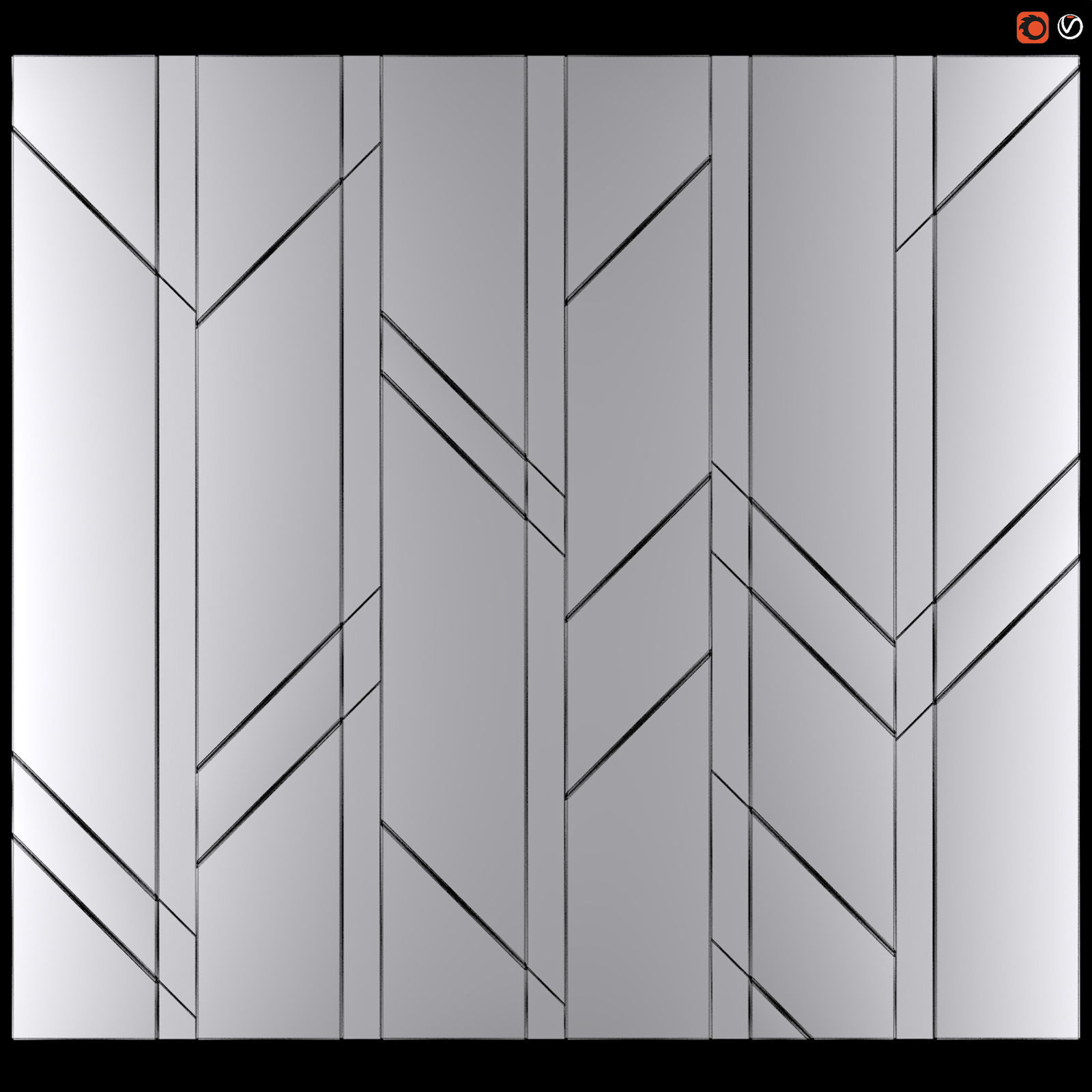 Decor wood Panel 38 3D model_1