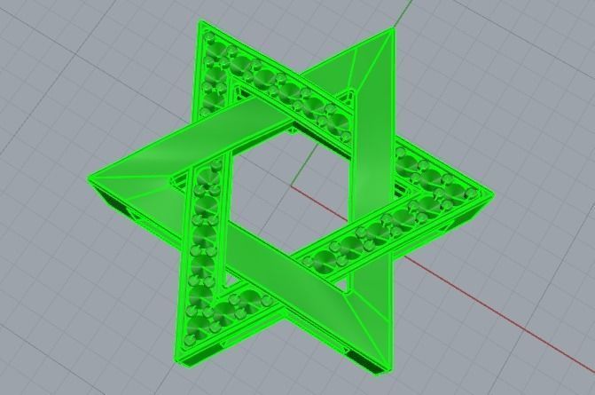 526 Pendant star of David 3D print model_6
