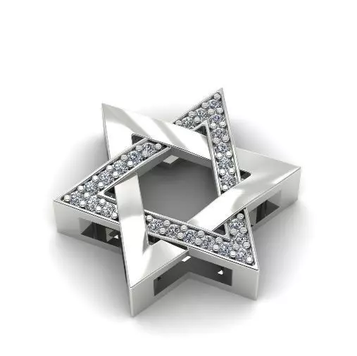 526 Pendant star of David 3D print model_0