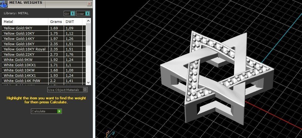526 Pendant star of David 3D print model_8
