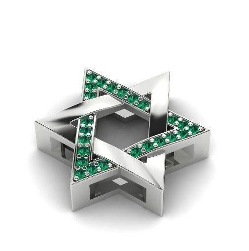 526 Pendant star of David 3D print model_2