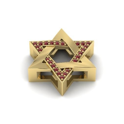 526 Pendant star of David 3D print model_3