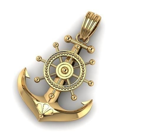560 Pendant in the form of an anchor 3D print model