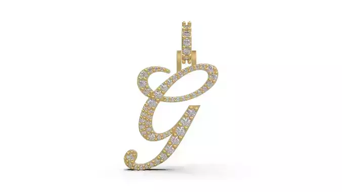 Initial Letter G Necklace Pendant Alphabet Pendant 