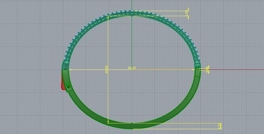 557 Bracelet 3D print model_3