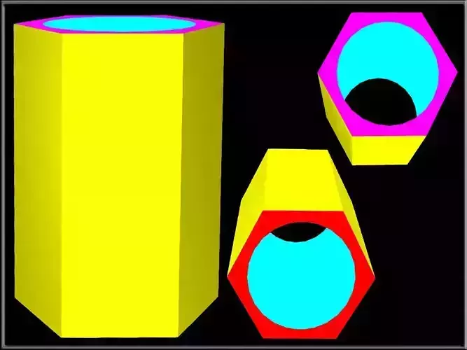 Hexagon - Circle Hole
