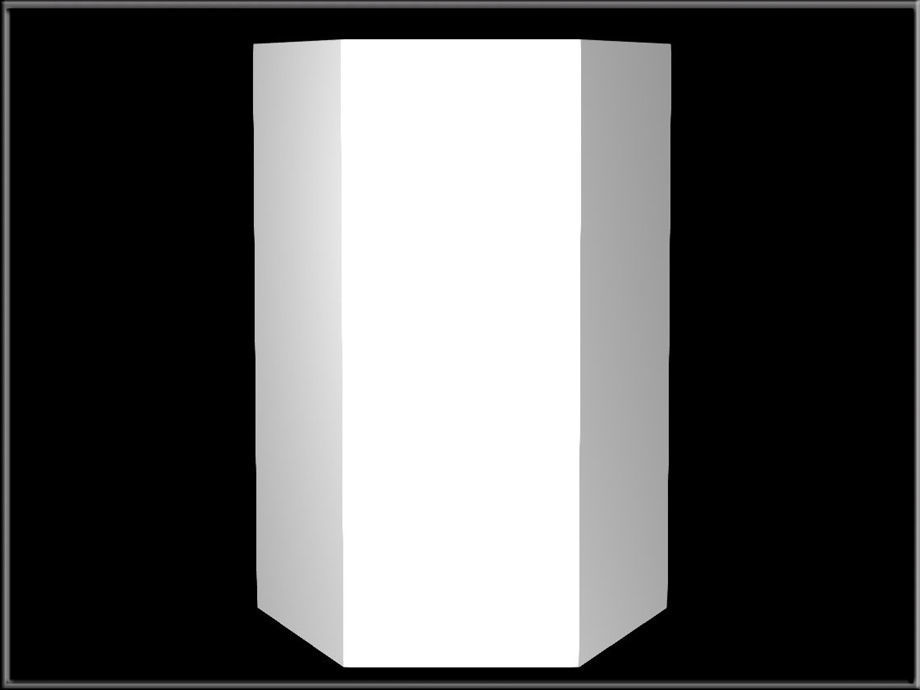 Hexagon - Circle Hole Low-poly 3D model_2