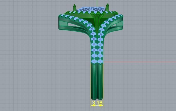 544 Ring with stones 3D print model_5