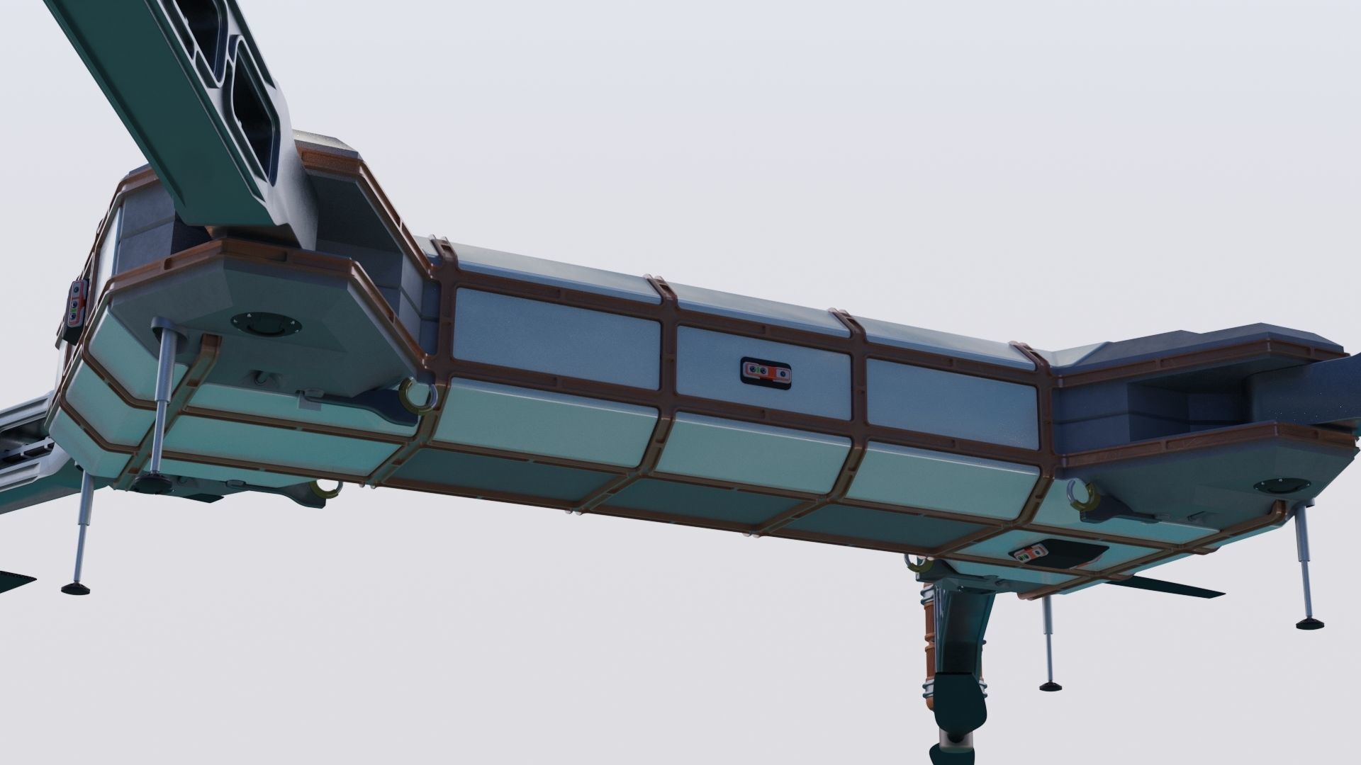 Sci Fi industrial mega Cargo Drone 3D model_8