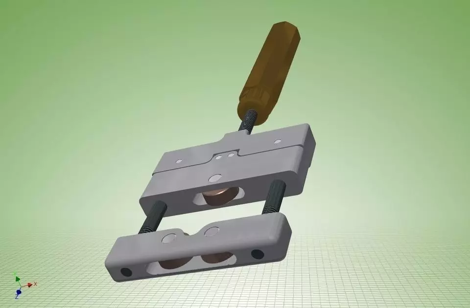 Knurling Tool Hand Type Free 3D model_0