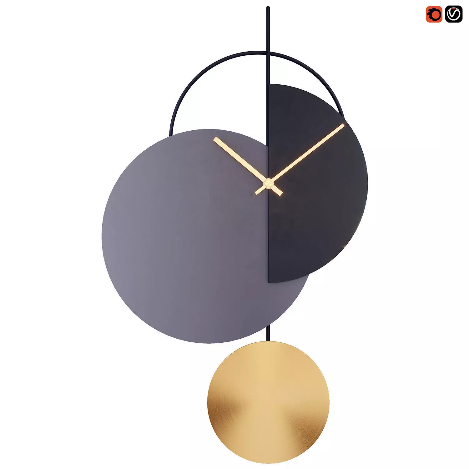 The Levvy pendulum clock 3D model_0