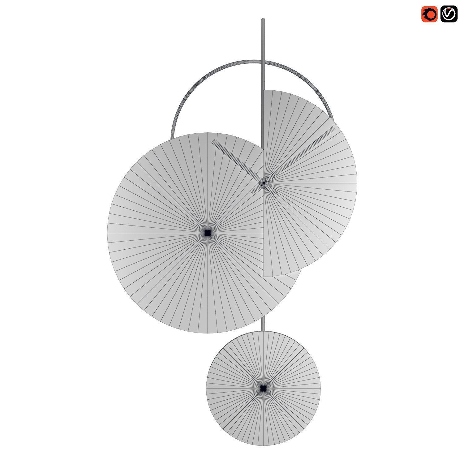 The Levvy pendulum clock 3D model_1