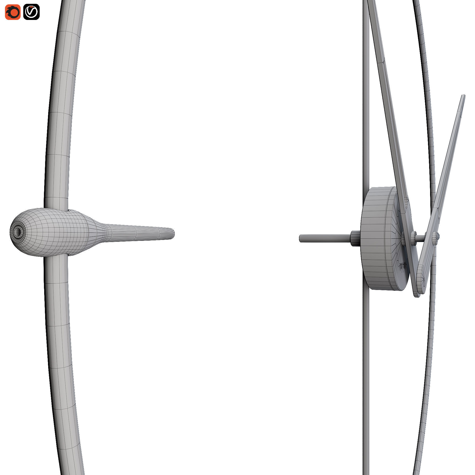 Mini Bilbao Black Clock by Jose Maria Reina for NOMON 3D model_2