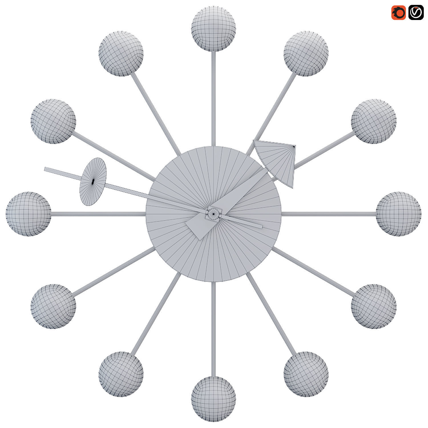 Vitra Ball Clock 3D model_1
