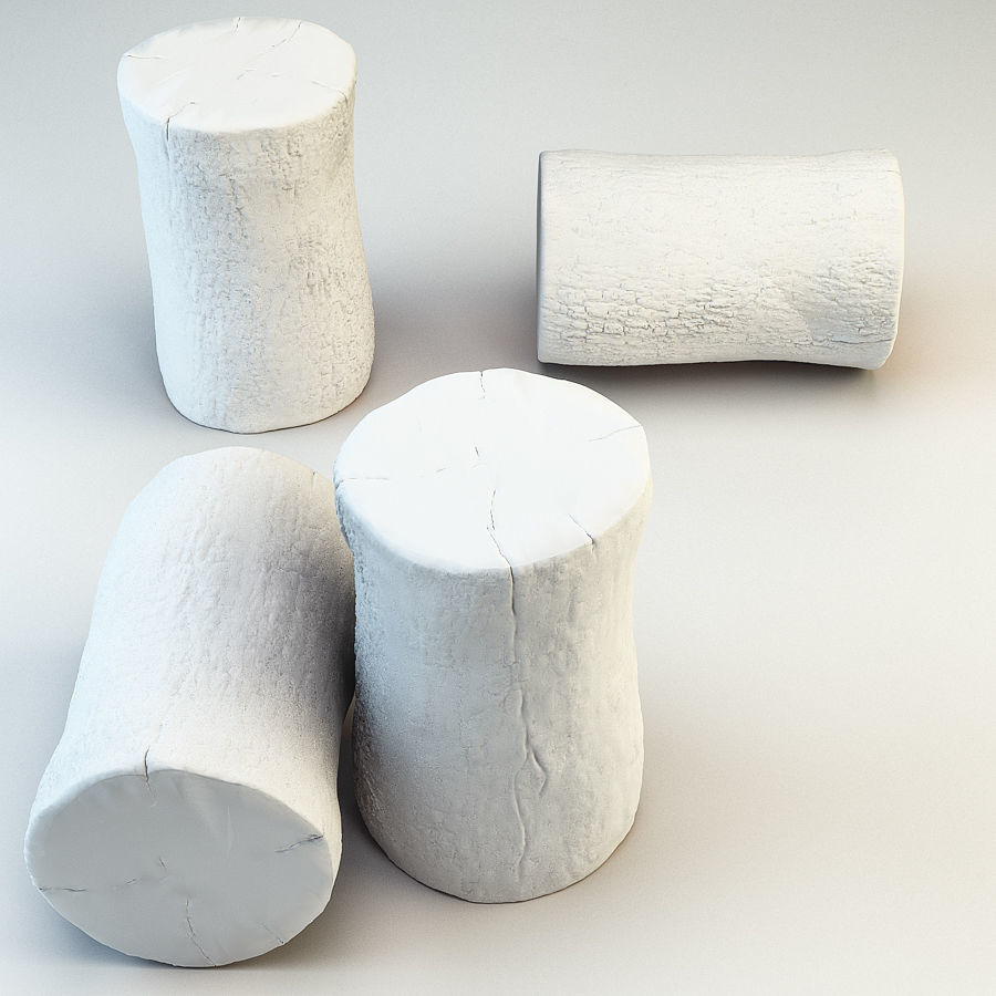 Tree trunk table 3D model_2