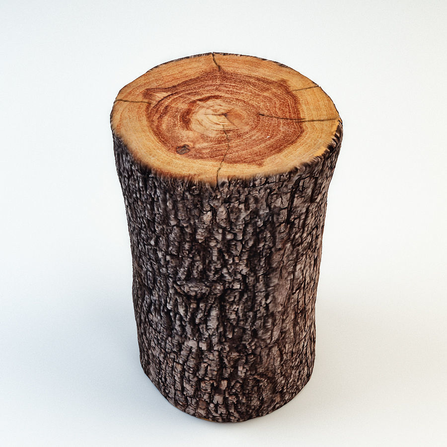 Tree trunk table 3D model_3