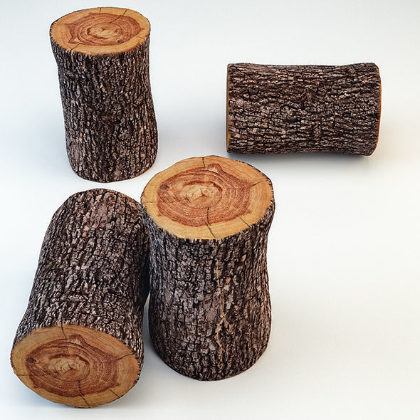 Tree trunk table 3D model_6