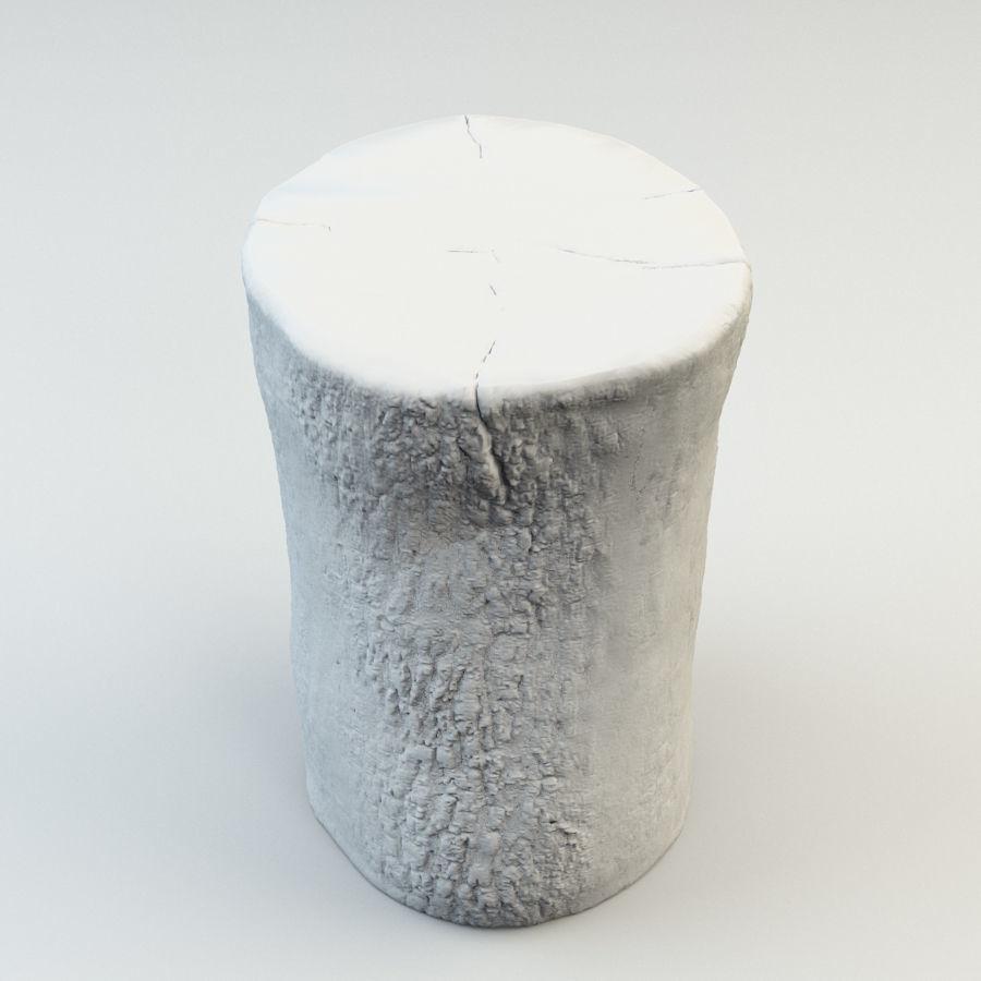 Tree trunk table 3D model_4
