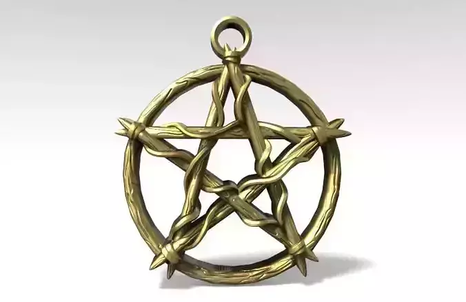 Pentagram knot pendant 