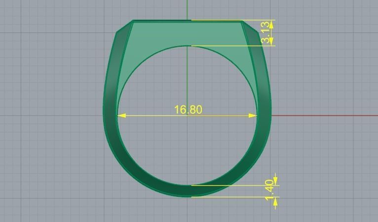 636 Ring with a heart 3D print model_5