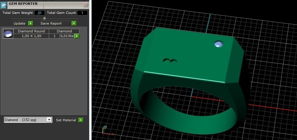 636 Ring with a heart 3D print model_4