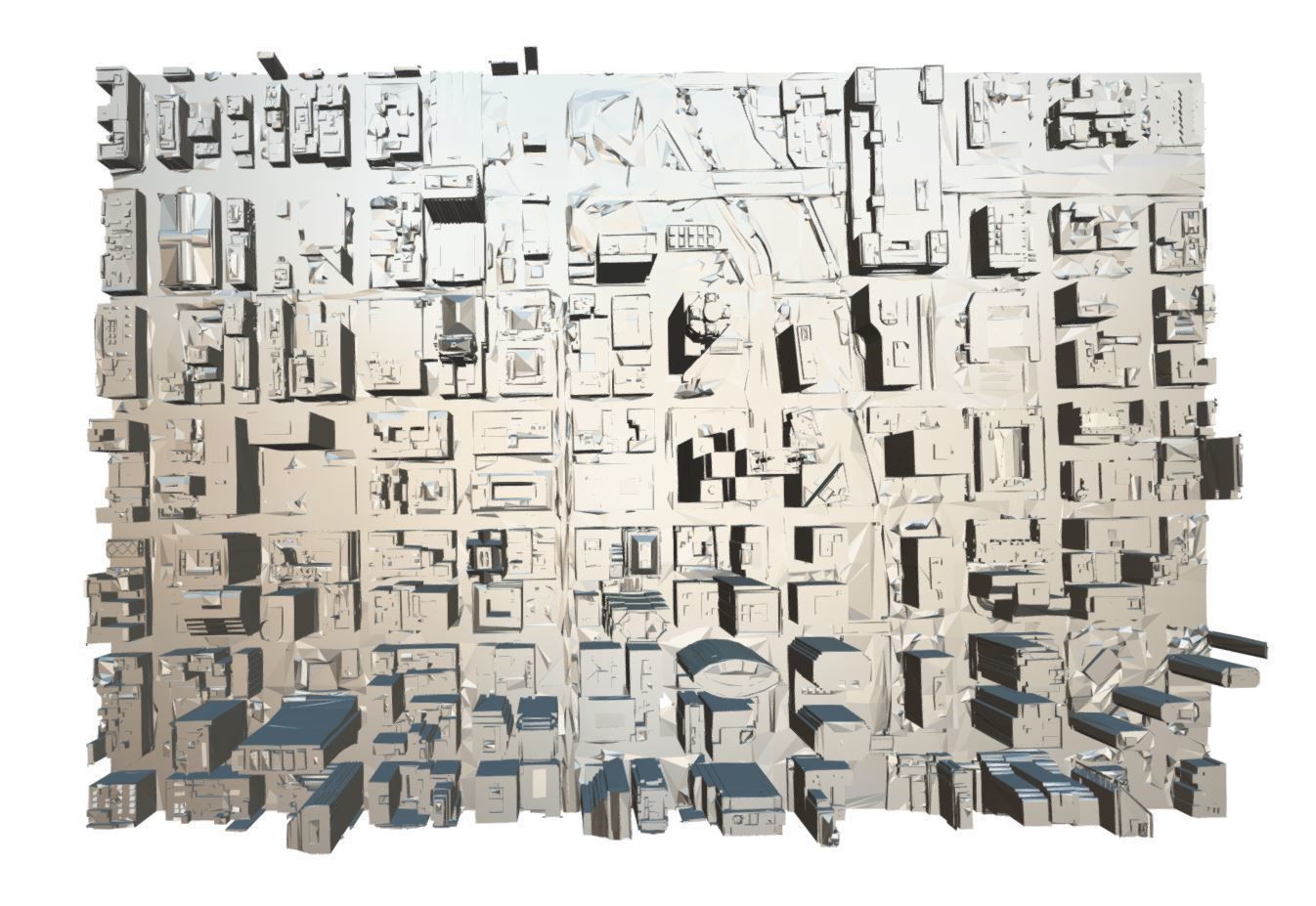 Willis Tower - building Low-poly 3D model_8